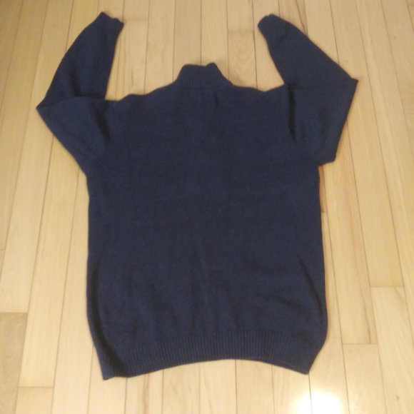 Oscar De La Renta mens   pullover gray sweater 1/4 zip 100% cotton  size   XL - Picture 8 of 15